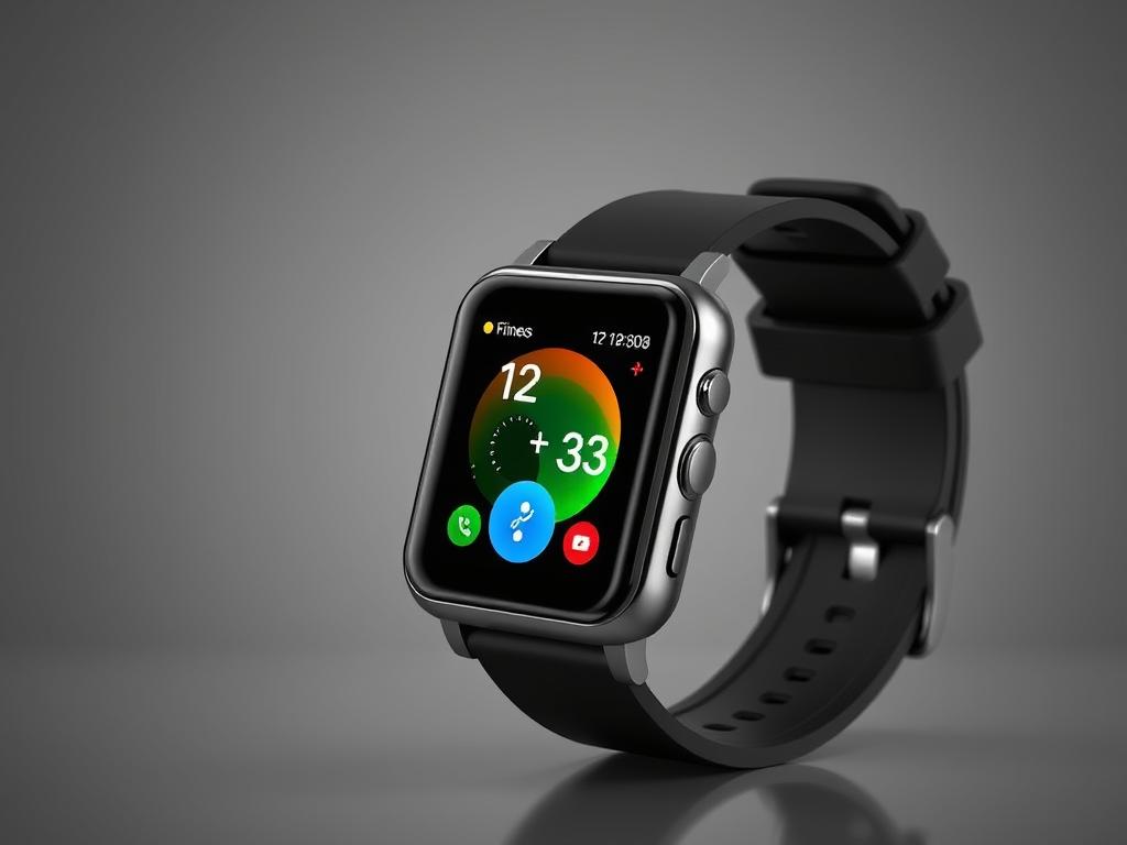 ENOMIR Smartwatch displaying fitness tracking features and smartphone notifications