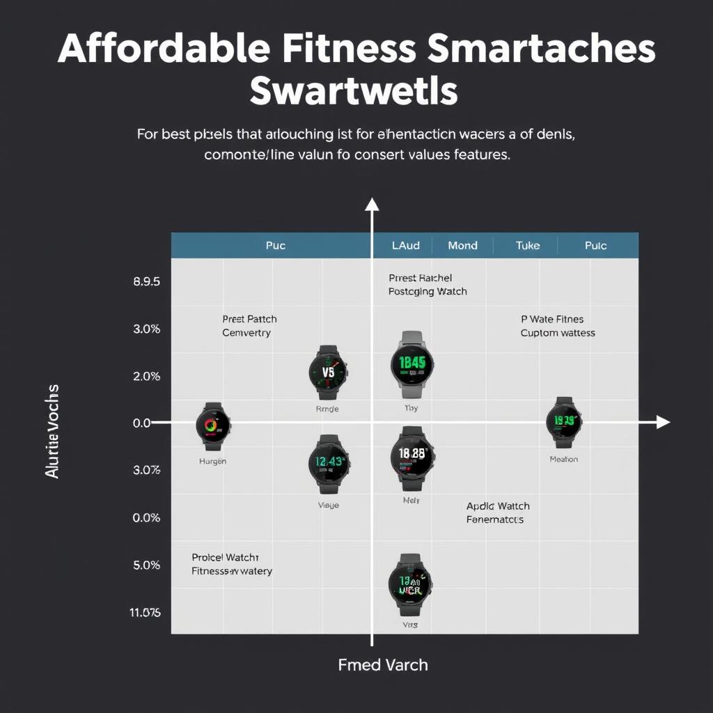 Price vs features comparison chart for affordable fitness smartwatches
